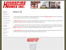 Tablet Screenshot of highspirehomes.com